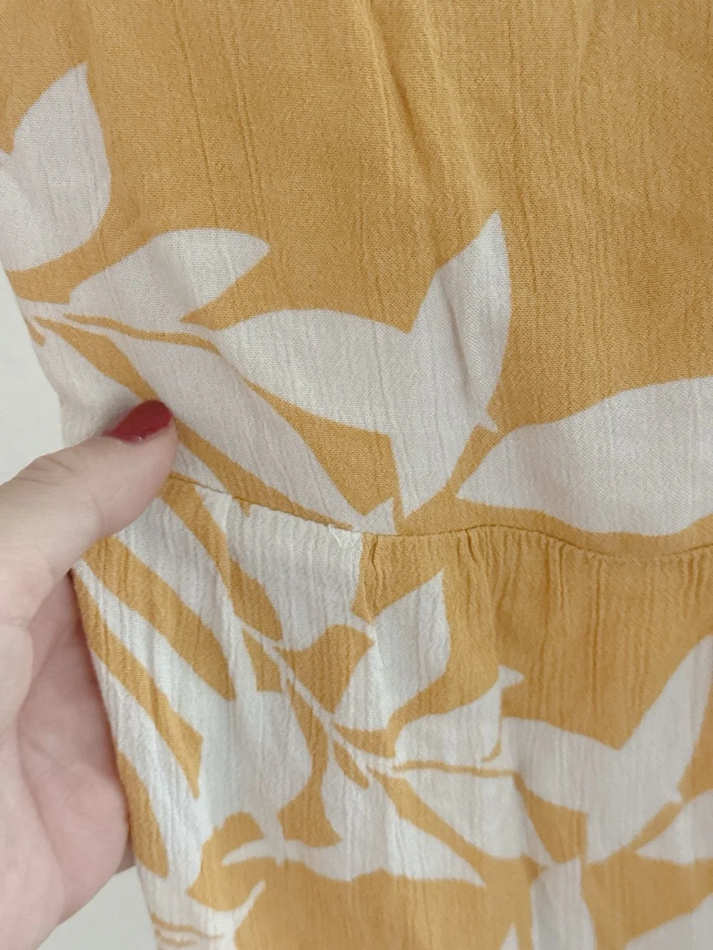 Old Navy Girls Mustard Tropical Midi Sundress Size S (6-7) Adjustable Straps